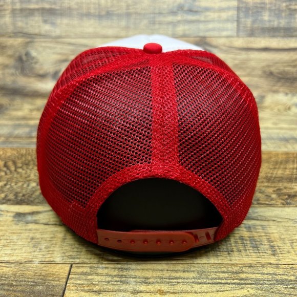 Vintage Delta Airlines Mens Trucker Hat Red Snapback Aviation Airline Ball Cap - Picture 4 of 7